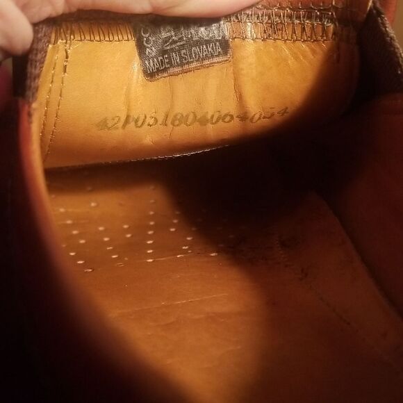 ECCO Burgundy Leather Loafers SZ 42 - Picture 10 of 11